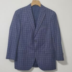 Jack Victor Gibson Wool Silk Linen Plaid Blazer Sports Jacket 40R
